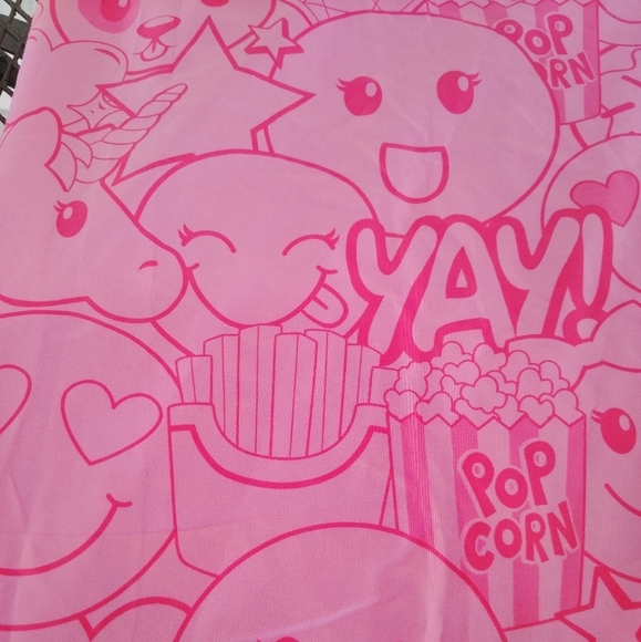 Girl's Justice Pink Emoji Twin Flat Bed Sheet LOL Unicorn Puppy Dog Smile Faces - Picture 9 of 10